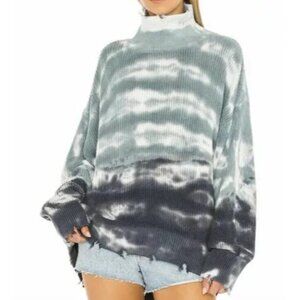 Young Fabulous & Broke Womens S/M Tie Dye Cameron Turtleneck Sweater